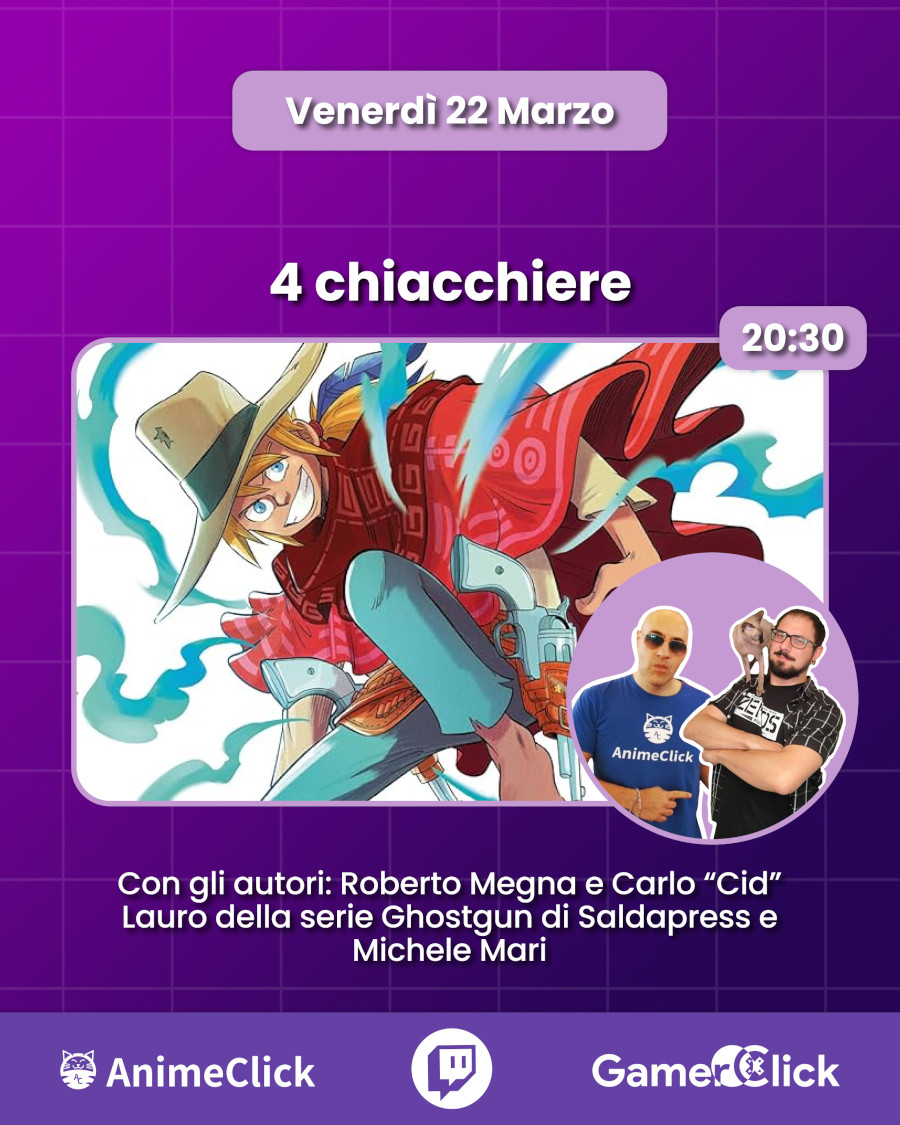 AnimeClick e GamerClick uniscono le forze su Twitch: programma dal 18 al 24 marzo AnimeClick e GamerClick uniscono le forze su Twitch: programma dal 18 al 24 marzo